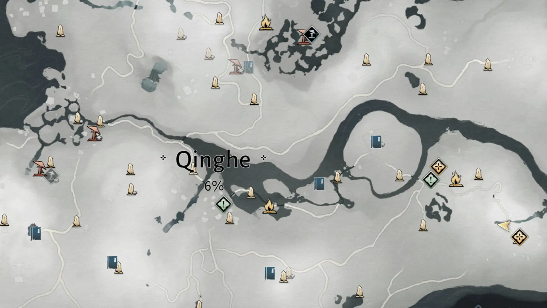 Where Winds Meet — Qinghe Region Map